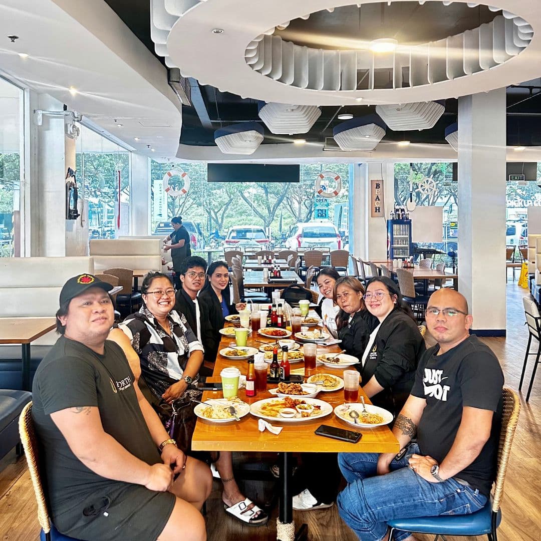 The UPworth team over a working lunch
