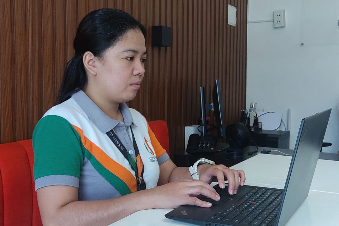 A UPworth accountant at work